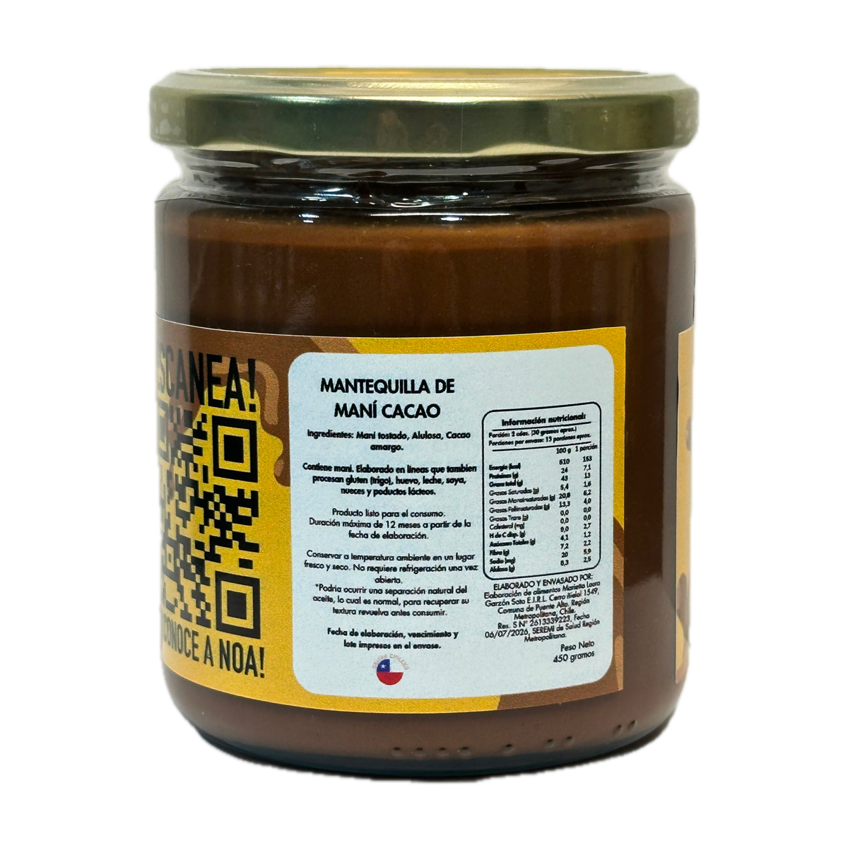 Mantequilla de Maní Choco 450 g