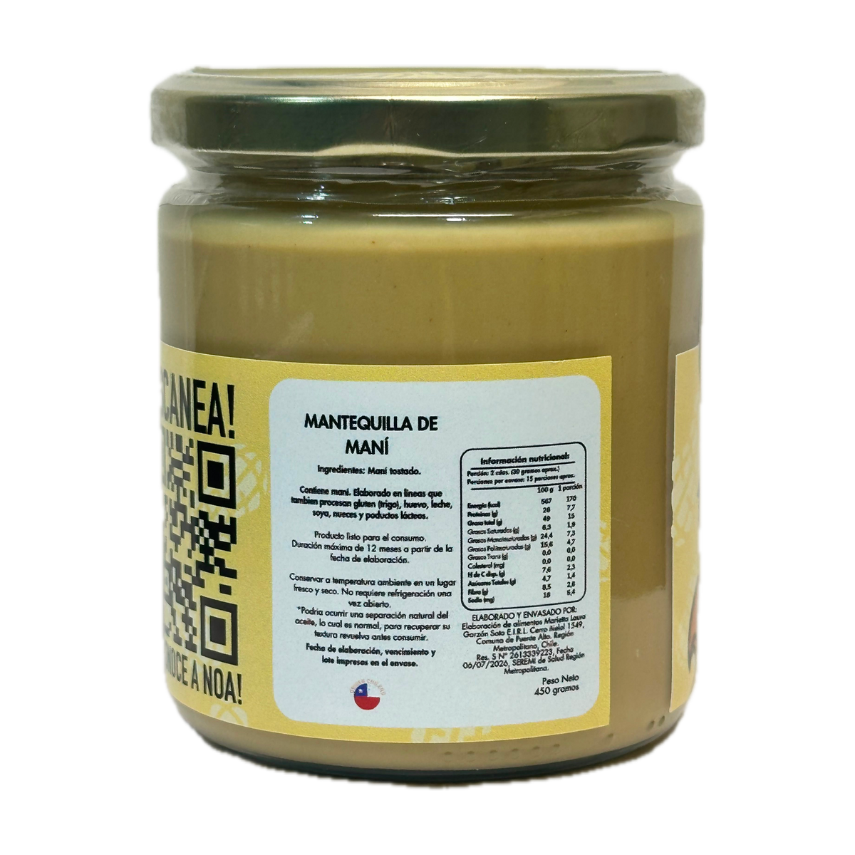 Mantequilla de Maní Cremosa 450 g