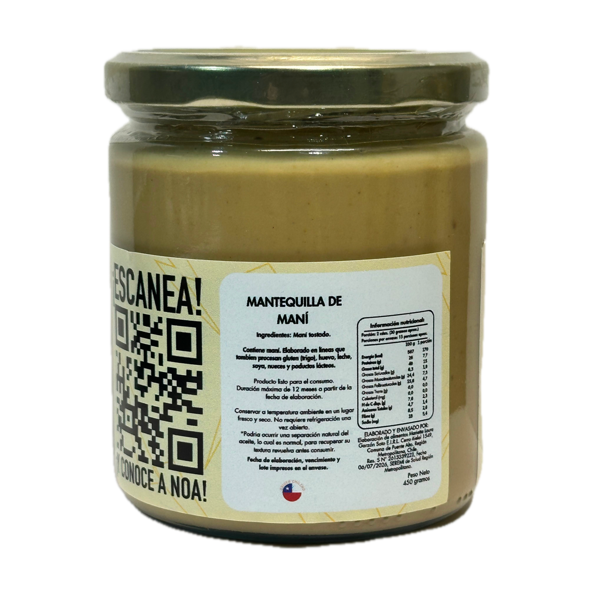 Mantequilla de Maní Crunch 450 g